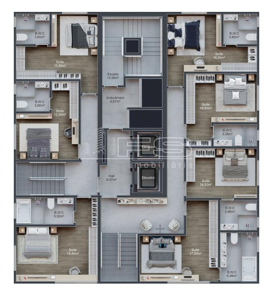 Prima Torre, 3 suítes, Perequê, Porto Belo – SC