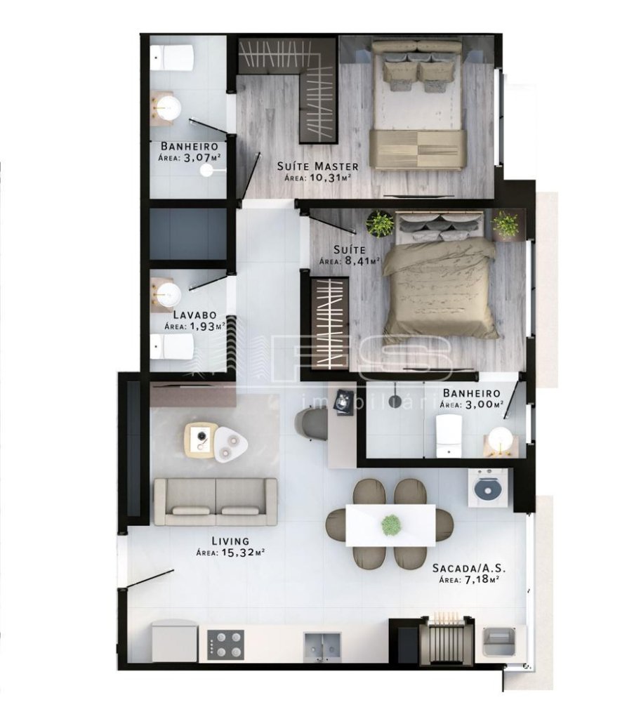 Residencial Constantino, 2 suítes, Morretes, Itapema - SC
